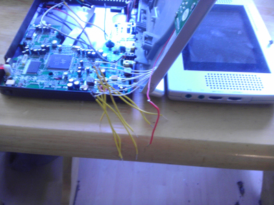 All the wires soldered up on the button board.