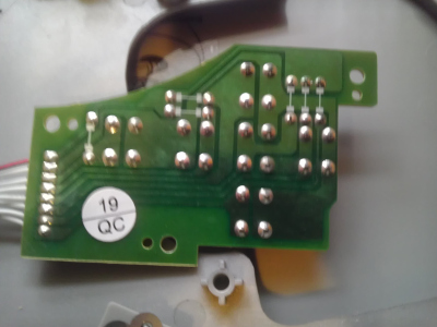 The back view of the button board.
