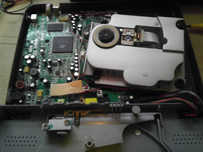 The DVD player opened up.